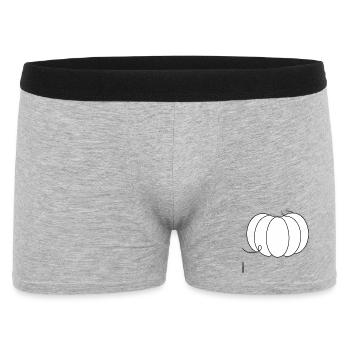 Hallo Pumpkin T-Shirt — Minimalistische Linienkunst Herbst - Männer Boxer Shorts - Grau meliert - Vorne