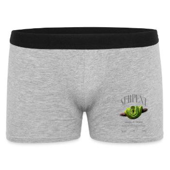 Green Tree Python Modern Reptile Keeper Streetwear - Männer Boxer Shorts - Grau meliert - Vorne