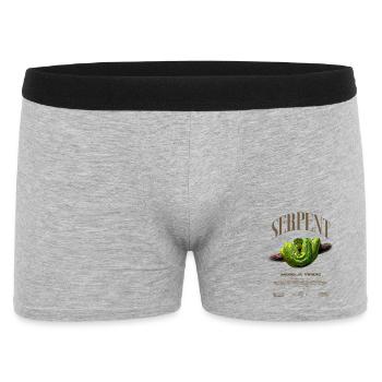 Green Tree Python Modern Reptile Keeper Streetwear - Männer Boxer Shorts - Grau meliert - Vorne