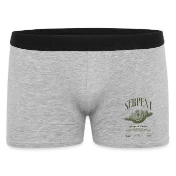 Green Tree Python Modern Reptile Keeper Streetwear - Männer Boxer Shorts - Grau meliert - Vorne