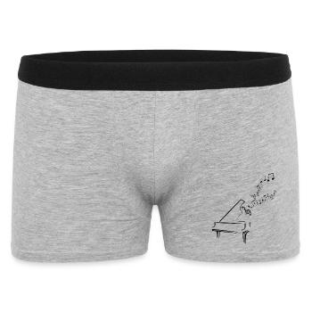 Musiknoten Musik Musiker Notenschlüssel Noten - Männer Boxer Shorts - Grau meliert - Vorne
