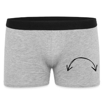 Doppelpfeil handgezeichnet - Männer Boxer Shorts - Grau meliert - Vorne