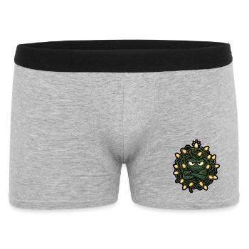 Mürrische Lichterkette Kabel Wirrwarr Comic Shirt - Männer Boxer Shorts - Grau meliert - Vorne