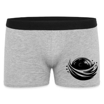 Bowling Logo - Männer Boxer Shorts - Grau meliert - Vorne