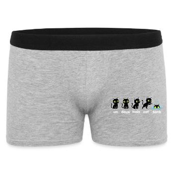 Un Deux Trois Katzen Sink - Männer Boxer Shorts - Grau meliert - Vorne