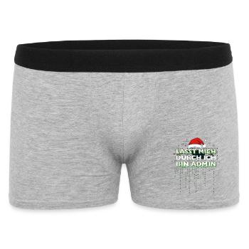 Lasst Mich Durch Ich Bin Admin Informatiker Xmas - Männer Boxer Shorts - Grau meliert - Vorne