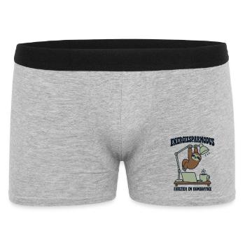 Energiesparmodus Faultier im Homeoffice - Männer Boxer Shorts - Grau meliert - Vorne