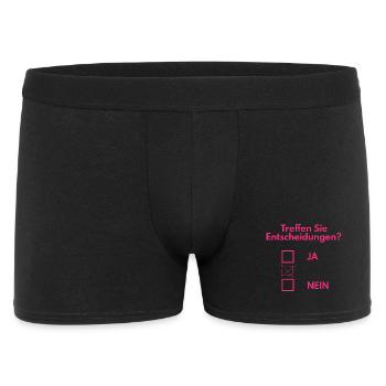 Entscheidung treffen lustig - Männer Boxer Shorts - Schwarz - Vorne