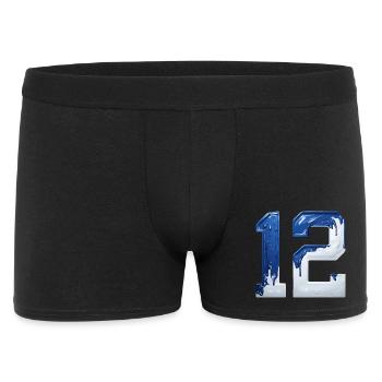 NO. 12 NUMBER 12 BLUE WHITE 12TH BIRTHDAY - Men's Boxer Shorts - black - Front