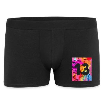NO. 13 NUMBER 13 COLORFUL 13TH BIRTHDAY - Men's Boxer Shorts - black - Front