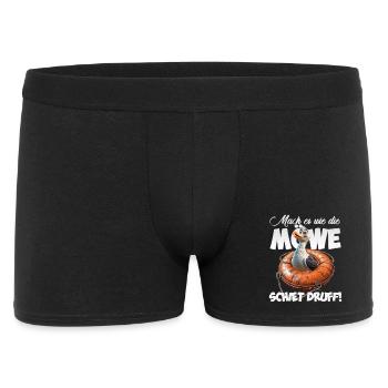 Freche Möwe #lovely toons - Männer Boxer Shorts - Schwarz - Vorne