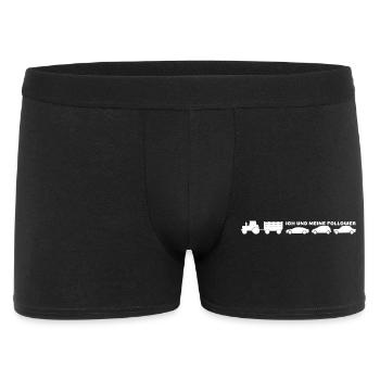 Ich und meine Follower - Bauer Traktor - Männer Boxer Shorts - Schwarz - Vorne