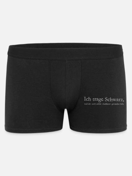Lustiges Ich trage Schwarz Spruch Geschenk Shirt - Männer Boxer Shorts - Schwarz