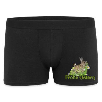 Frohe Ostern - Männer Boxer Shorts - Schwarz - Vorne