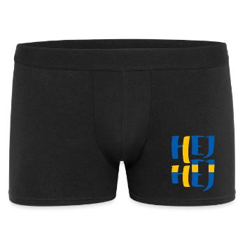 SUÈDE HEJ HEJ SUÉDOIS - Boxer Homme - noir - Devant