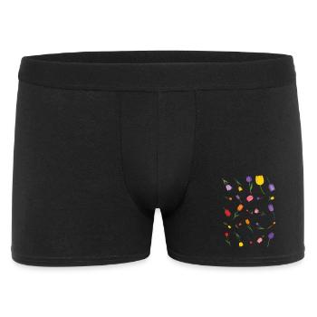 Frühling - Männer Boxer Shorts - Schwarz - Vorne