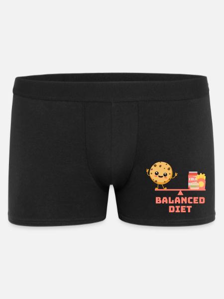 équilibré cookie fastfood Régime - Boxer Homme - noir