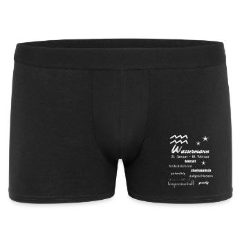Wassermann Sternzeichen - Männer Boxer Shorts - Schwarz - Vorne