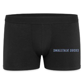 SMALLTALK SUCKS - Spread it! - Männer Boxer Shorts - Schwarz - Vorne