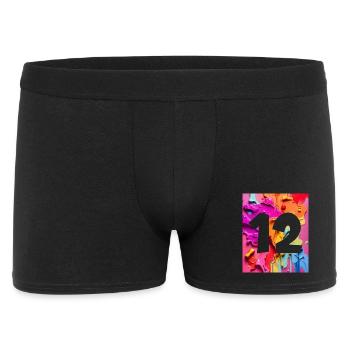 NO. 12 NUMBER 12 COLORFUL 12TH BIRTHDAY - Men's Boxer Shorts - black - Front