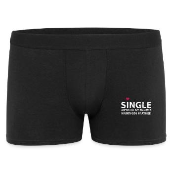 Single - Männer Boxer Shorts - Schwarz - Vorne