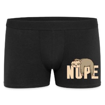 Nope Sloth - Männer Boxer Shorts - Schwarz - Vorne
