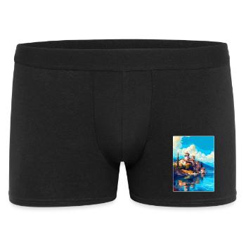 Ohrid North Macedonia Vintage Travel Poster WPA - Men's Boxer Shorts - black - Front