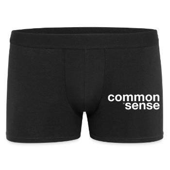 Gesunder Menschenverstand - Männer Boxer Shorts - Schwarz - Vorne