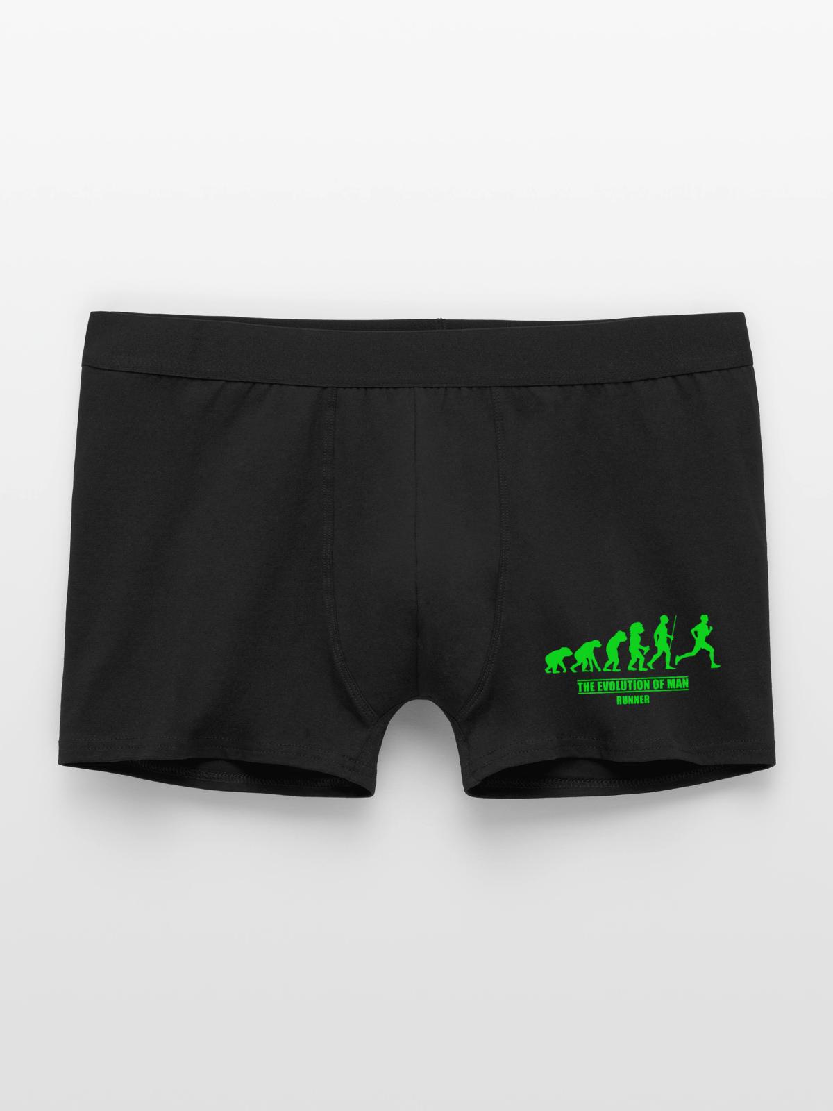 Läufer Evolution Läufer - Männer Boxer Shorts - Schwarz - Vorne