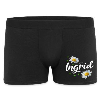 Ingrid - Männer Boxer Shorts - Schwarz - Vorne