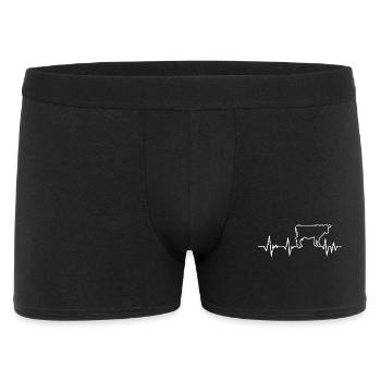 Kuh Herzschlag von Kühen - Männer Boxer Shorts - Schwarz - Vorne