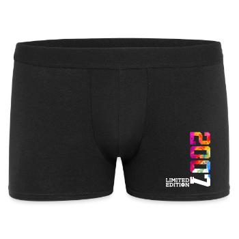 19. GEBURTSTAG LIMITED EDITION 2007 - Männer Boxer Shorts - Schwarz - Vorne