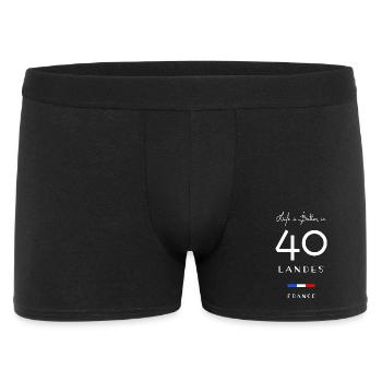 Das Leben ist besser LANDES Nummer 40 Aquitaine - Männer Boxer Shorts - Schwarz - Vorne