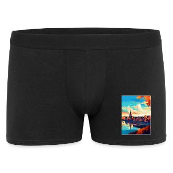 Nimwegen Niederlande Vintage Reiseplakat WPA Kunst - Männer Boxer Shorts - Schwarz - Vorne