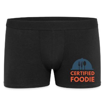 certified food lover food foodie - Men's Boxer Shorts - black - Front