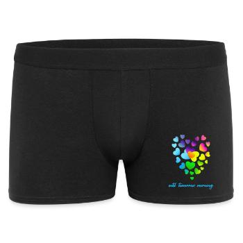 Herzen bunte Herzen Herzen Haufen - Männer Boxer Shorts - Schwarz - Vorne