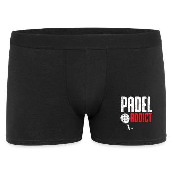 Padel Süchtig - Padel Tennis - Männer Boxer Shorts - Schwarz - Vorne