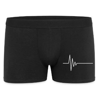 EKG Linie Vektor - Männer Boxer Shorts - Schwarz - Vorne