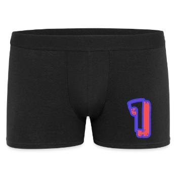 1. 1 JAHR. 1. JAHRESTAG. 1 JAHR GEBURTSTAG - Männer Boxer Shorts - Schwarz - Vorne