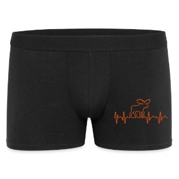 Elch - Männer Boxer Shorts - Schwarz - Vorne