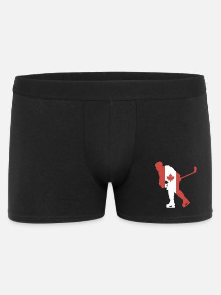 Hockey player Canada flag - Men's Boxer Shorts - black