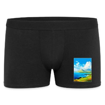 Isle Of Raasay Schottland Vereinigtes Königreich Vintage Reiseposter - Männer Boxer Shorts - Schwarz - Vorne