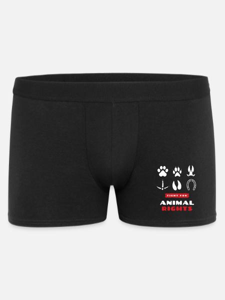 animal rights - Men's Boxer Shorts - black