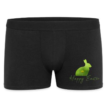 Happy Easter rabbit - Männer Boxer Shorts - Schwarz - Vorne