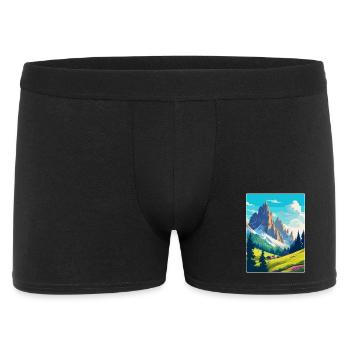 Dolomiten Italien Vintage Reiseplakat Souvenir WPA - Männer Boxer Shorts - Schwarz - Vorne