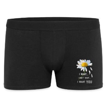 Ich will ich will nicht ich will dich - Männer Boxer Shorts - Schwarz - Vorne