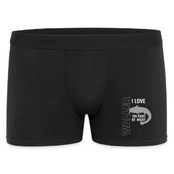 Waller fischen Nachtangeln Angler und Anglerin - Männer Boxer Shorts - Schwarz - Vorne