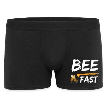 bee fast bees honey - Männer Boxer Shorts - Schwarz - Vorne
