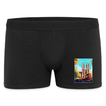 Westminster Abbey London England Großbritannien Reiseplakat - Männer Boxer Shorts - Schwarz - Vorne