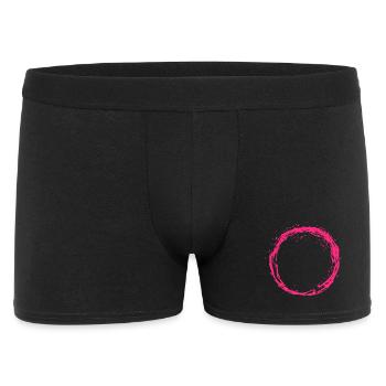 Kreis Rosa - Männer Boxer Shorts - Schwarz - Vorne